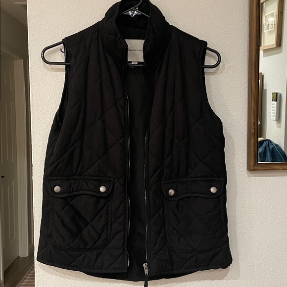 Thread & Supply Black Quilted Vest - Picture 1 of 5